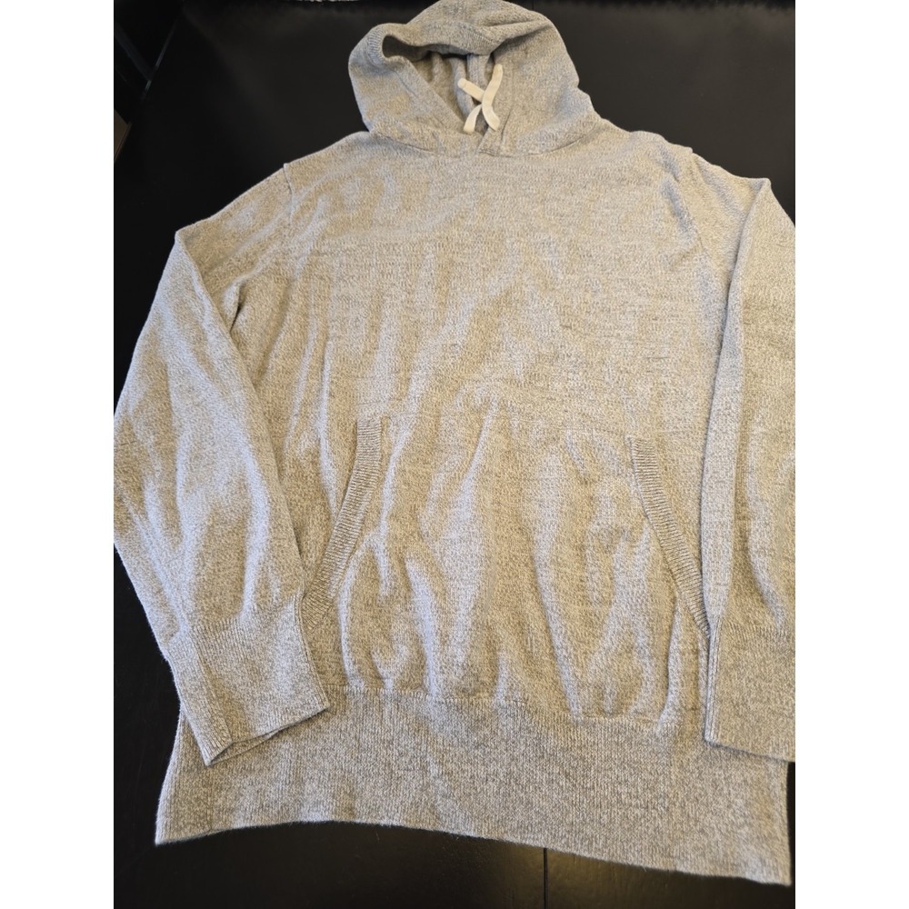 J.Crew Textured Knit Hoodie Mens M in a heather grey‎ marl.